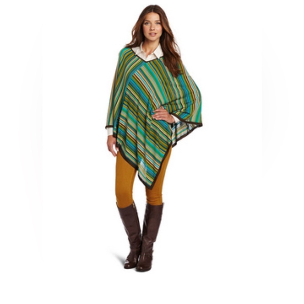 Jones New York Green and Blue Scarf Wrap
